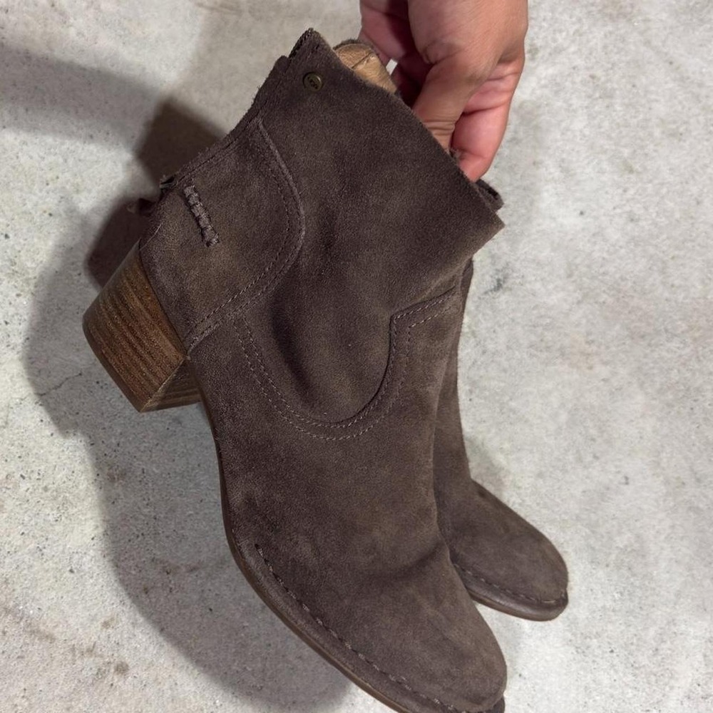 UGG Bandera Ankle Boots Women 6 Brown Leather Ankle Booties Western